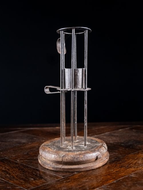 RARE LARGE 18TH CENTURY STABLE BIRDCAGE CANDLE HOLDER - ADDITIONAL PHOTO 6