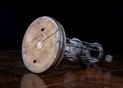 RARE LARGE 18TH CENTURY STABLE BIRDCAGE CANDLE HOLDER - ADDITIONAL PHOTO 9