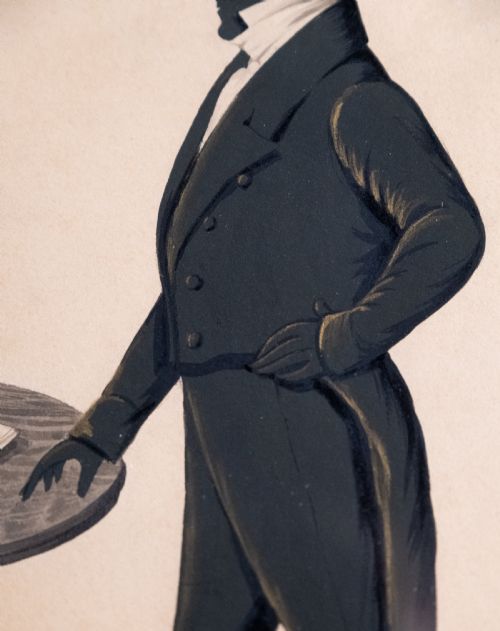 EARLY 19TH CENTURY GILDED SILHOUETTE OF A STANDING GENTLEMAN - ADDITIONAL PHOTO 3