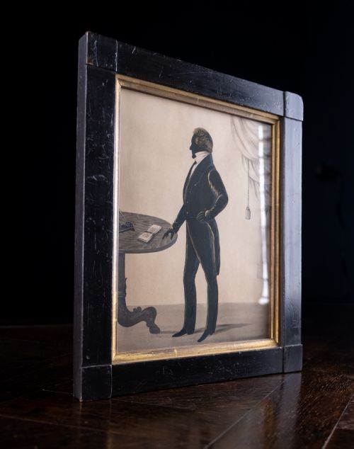 EARLY 19TH CENTURY GILDED SILHOUETTE OF A STANDING GENTLEMAN - ADDITIONAL PHOTO 5
