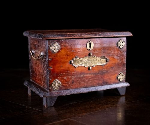 'william hall's wee chest 1893' scottish folk art pine chest - CATEGORY: ANTIQUE CHESTS - DATED 1890