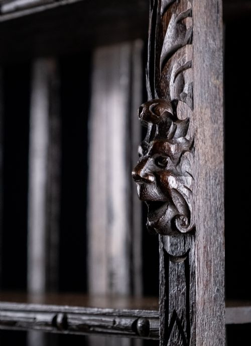 fig 1. Gothic Carved Oak Hanging Shelf, c.1880