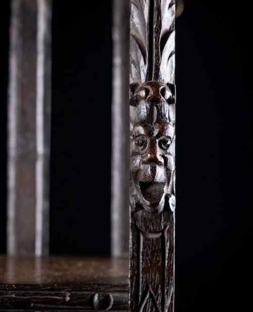 fig 2. Gothic Carved Oak Hanging Shelf, c.1880