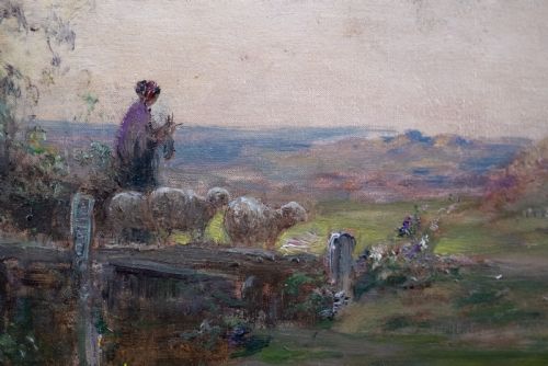 LOIS HENRI FOREAU 18661938 A RURAL LANDSCAPE OIL ON CANVAS - ADDITIONAL PHOTO 5