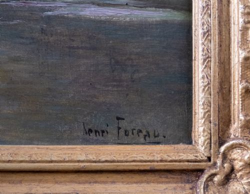 LOIS HENRI FOREAU 18661938 A RURAL LANDSCAPE OIL ON CANVAS - ADDITIONAL PHOTO 9