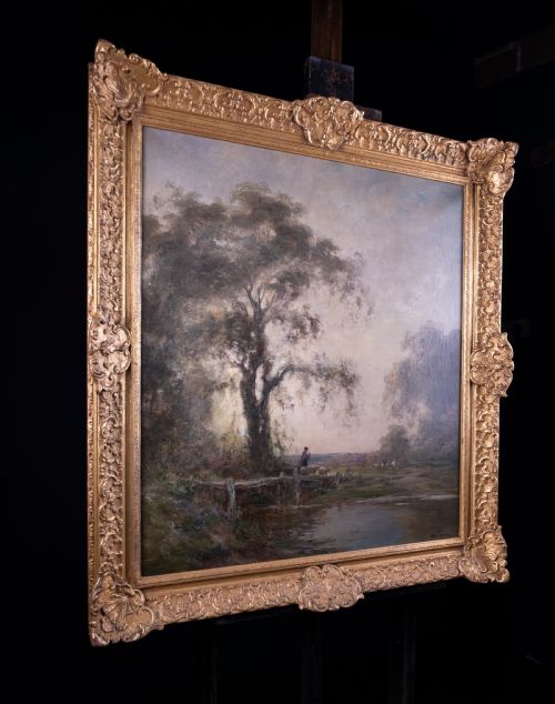 LOIS HENRI FOREAU 18661938 A RURAL LANDSCAPE OIL ON CANVAS - ADDITIONAL PHOTO 10