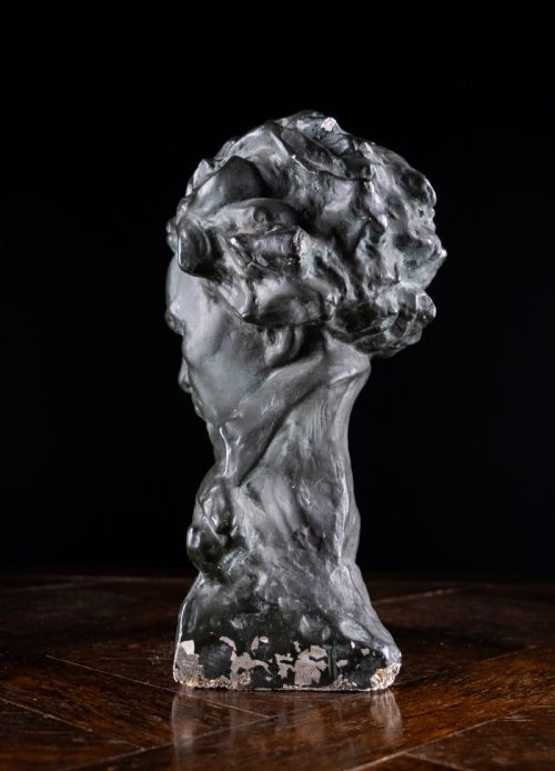 PAINTED PLASTER BUST OF LUDWIG VAN BEETHOVEN C1930 - ADDITIONAL PHOTO 8