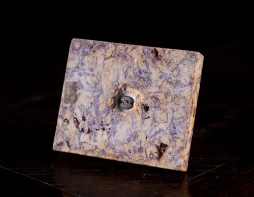 19TH CENTURY GRAND TOUR SILVER GILT MARBLE DESK WEIGHT - ADDITIONAL PHOTO 8