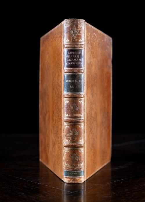 1904 LIFE OF WILLIAM THE SECOND GERMAN EMPEROR BY WILLIAM JACKS LEATHER BOOK