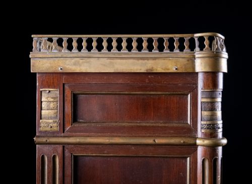 MINIATURE LOUIS XVI MAHOGANY BRONZE MARBLE COMMODE - ADDITIONAL PHOTO 16