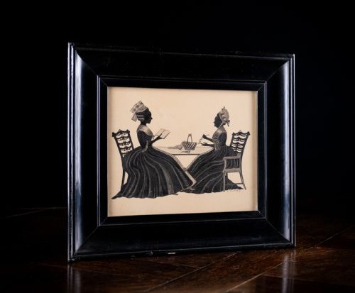 SILHOUETTE OF TWO LADIES DATED 1837 - ADDITIONAL PHOTO 5
