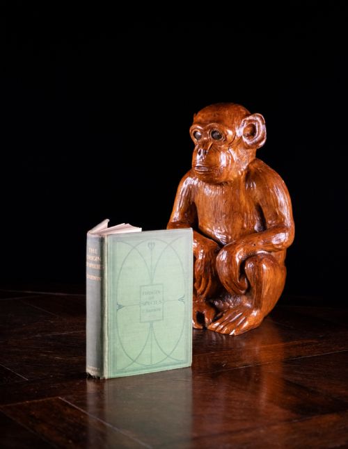 LARGE EARLY 20TH CENTURY CARVED CHINESE MONKEY - ADDITIONAL PHOTO 15