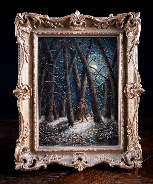 PAIR OF RURAL SCENES AT DUSK EVENING DATED 1838 OIL ON BOARD - ADDITIONAL PHOTO 7