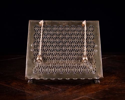 FOLDING ENAMEL COATED BRASS BOOK REST LECTERN C1890 - ADDITIONAL PHOTO 5