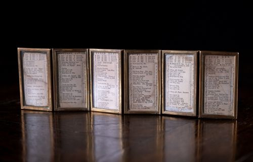 1878 MINIATURE LONDON ALMANAC IN SIXFOLD BRASS GLAZED TRAVELLING MOUNT - ADDITIONAL PHOTO 9