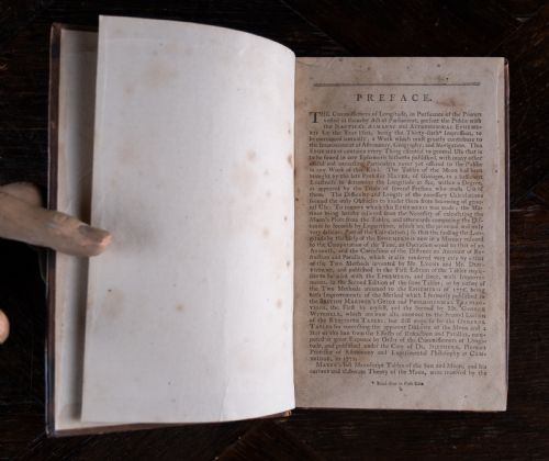 1796 NAUTICAL ALMANAC ASTRONOMICAL EPHEMERIS FOR THE YEAR 1802 LEATHER BOOK - ADDITIONAL PHOTO 4