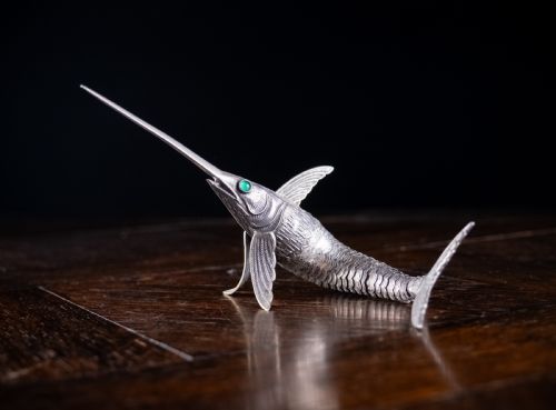ARTICULATED SILVER SWORDFISH C1940