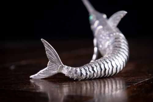 ARTICULATED SILVER SWORDFISH C1940 - ADDITIONAL PHOTO 2