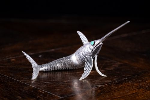 ARTICULATED SILVER SWORDFISH C1940 - ADDITIONAL PHOTO 3