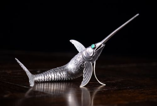 ARTICULATED SILVER SWORDFISH C1940 - ADDITIONAL PHOTO 7