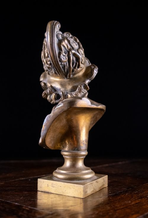 GILT BRONZE BUST OF AJAX C1880 - ADDITIONAL PHOTO 7