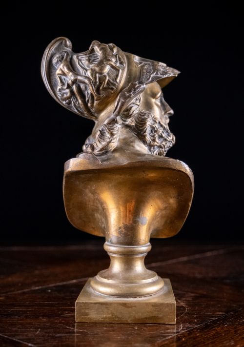 GILT BRONZE BUST OF AJAX C1880 - ADDITIONAL PHOTO 8