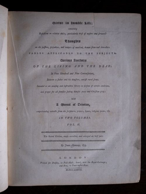 1777 VIRTUE IN HUMBLE LIFE BY JONAS HANWAY 2 VOLS BOOK SET - ADDITIONAL PHOTO 16