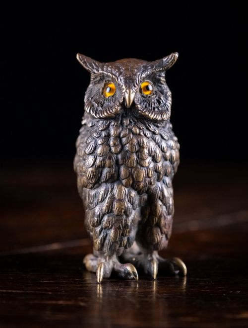 Victorian Bronze Owl