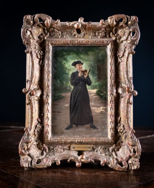 fig 1. Vincent Chevilliard (1841-1904) - 'An Amusing Read'. Oil On Panel.