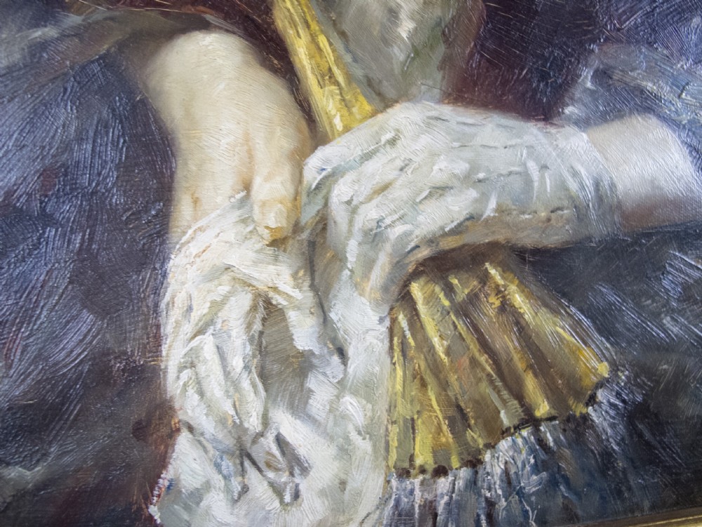 20th Century Portrait Of A Lady, Signed D. Adams. Oil On Canvas. View V