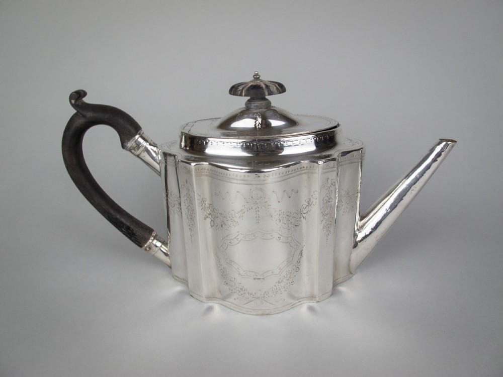 George III Sterling Silver Teapot by Henry Chawner, London, 1807