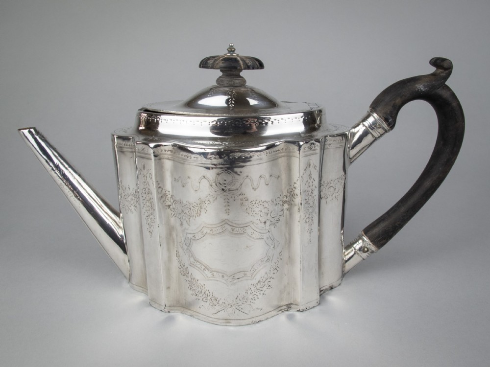 George III Sterling Silver Teapot by Henry Chawner, London, 1807 View II