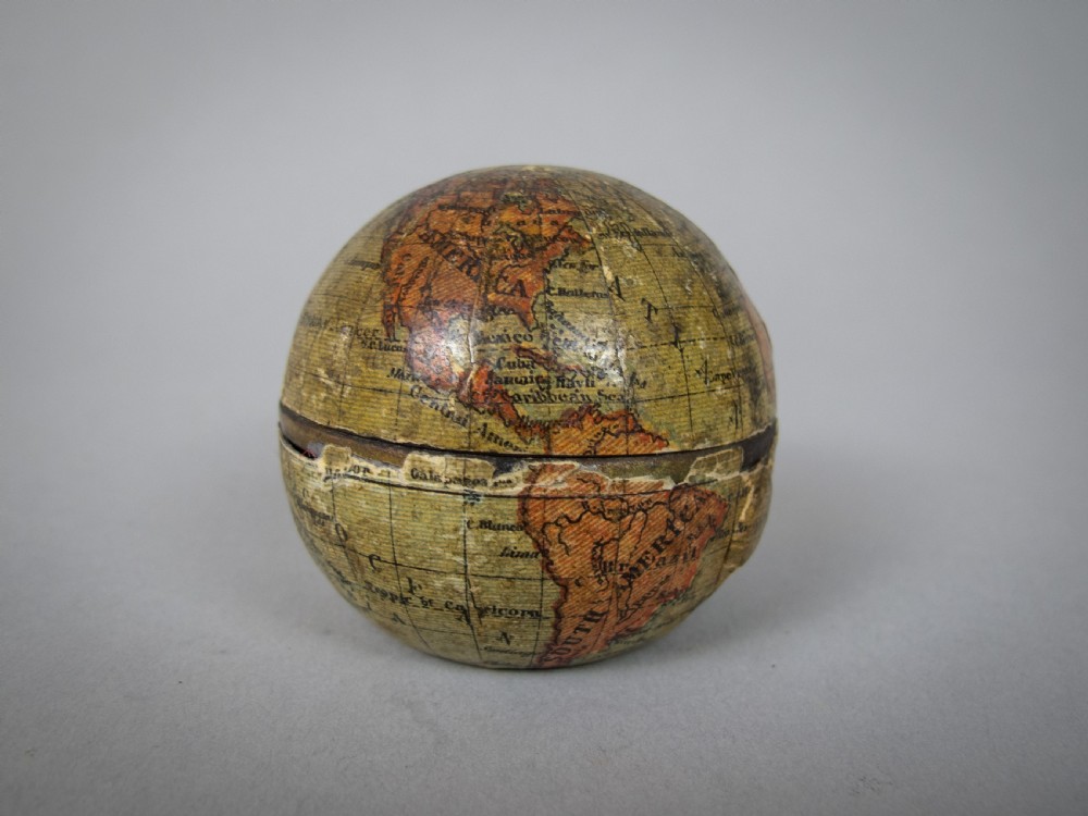 Victorian Terrestrial Globe Travel Inkwell, c.1900.