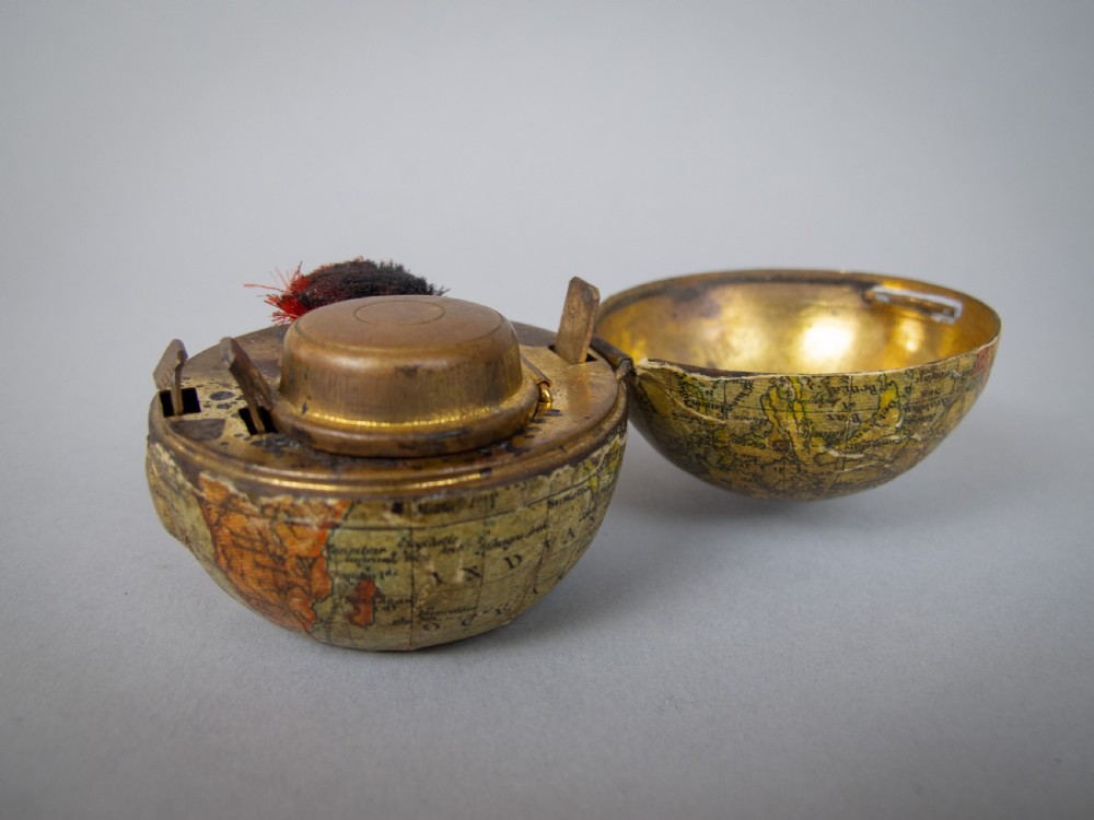 Victorian Terrestrial Globe Travel Inkwell, c.1900. View III