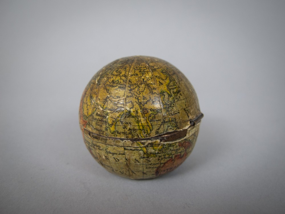 Victorian Terrestrial Globe Travel Inkwell, c.1900. View IV