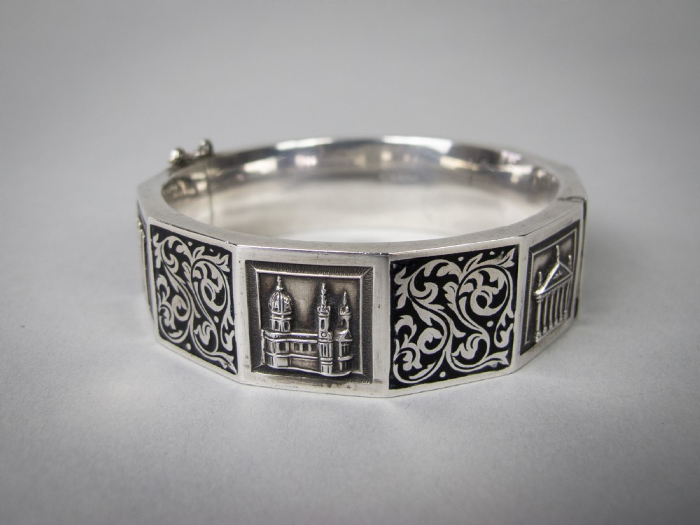 Art Deco Silver and Enamel Topazio Bracelet, c.1938.