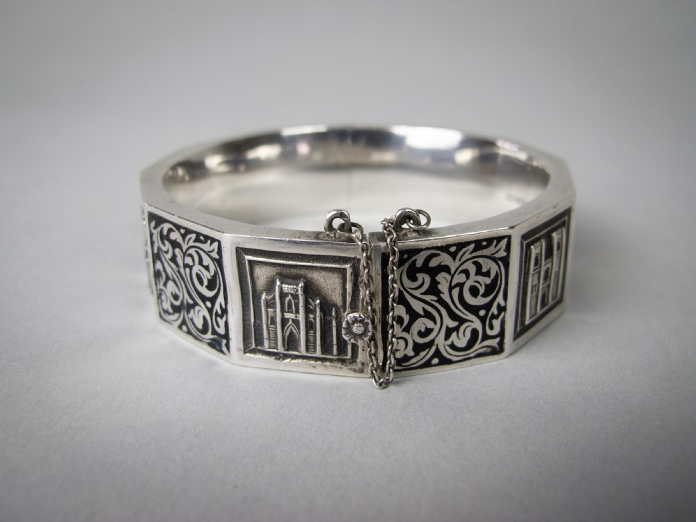 Art Deco Silver and Enamel Topazio Bracelet, c.1938. View II