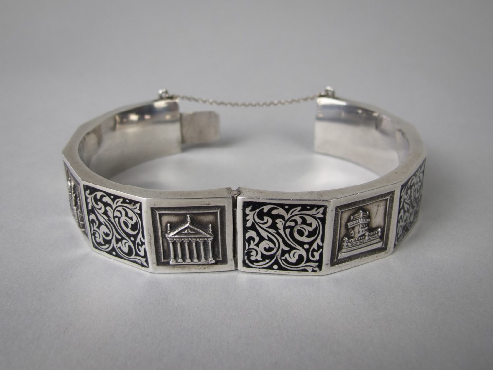 Art Deco Silver and Enamel Topazio Bracelet, c.1938. View IV