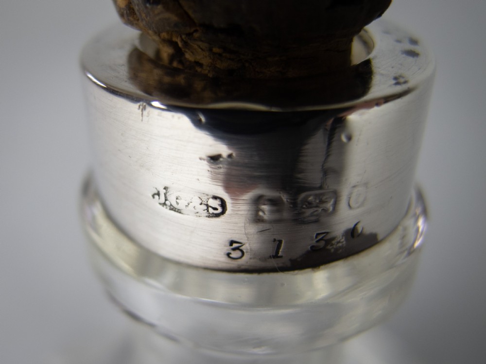 Sterling Silver and Glass Bitters Bottle by John Grinsell & Sons, 1913. View VI