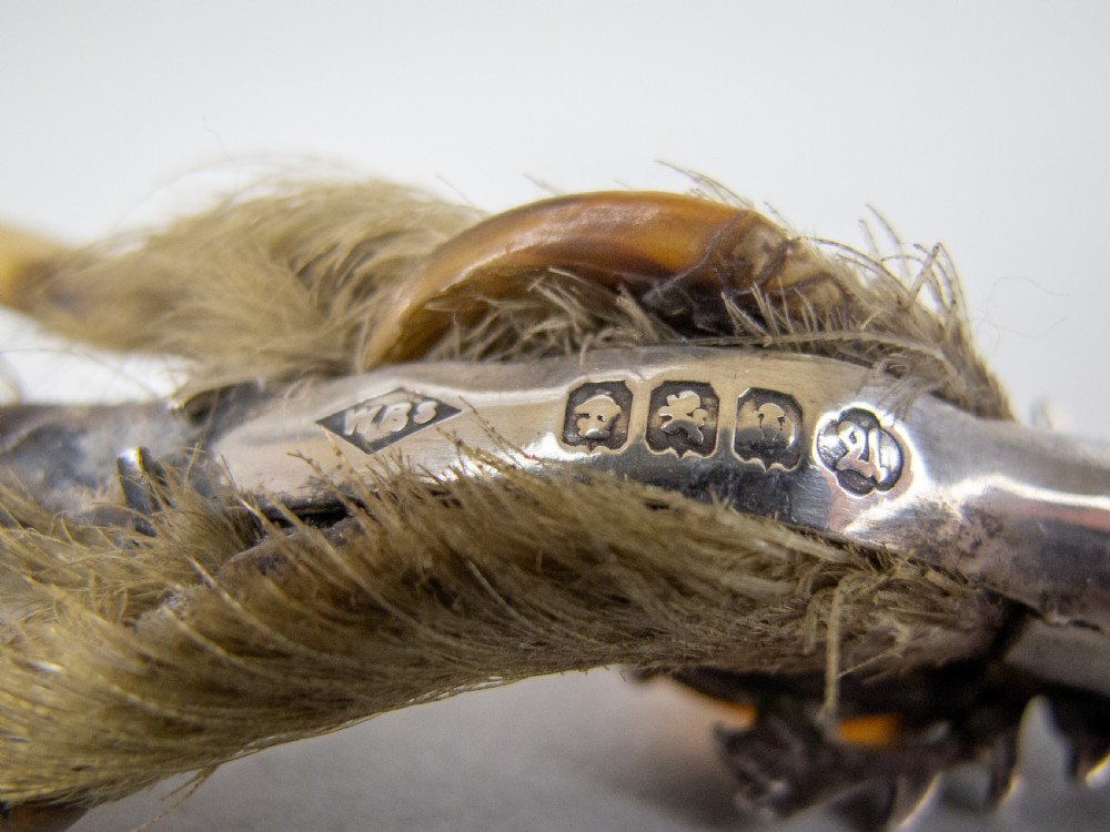Scottish Silver Lucky Grouse Foot Brooch by Ward Brothers, Glasgow, 1949 View VII