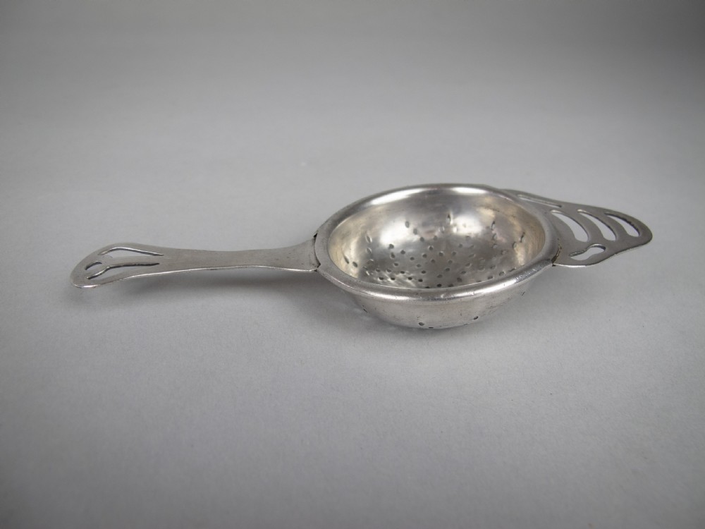 Sterling Silver Tea Strainer by Angora Silver Plate Co, Birmingham, 1932.
