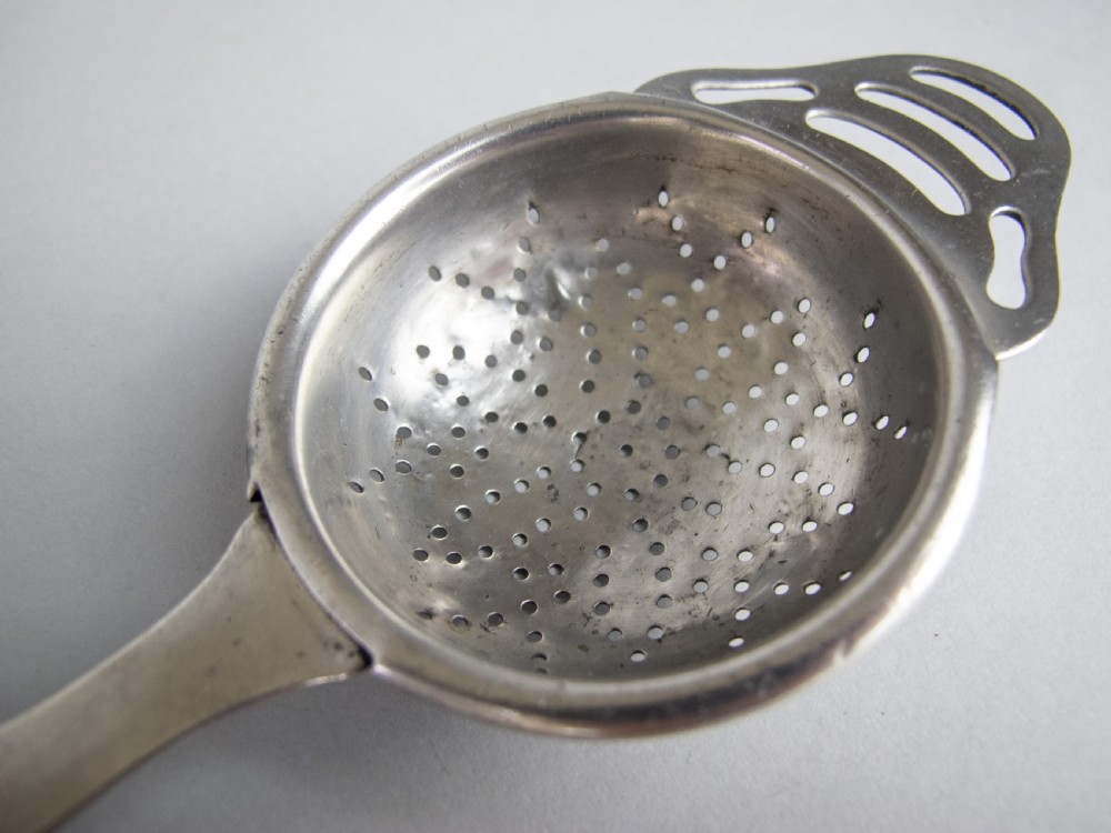 Sterling Silver Tea Strainer by Angora Silver Plate Co, Birmingham, 1932. View III