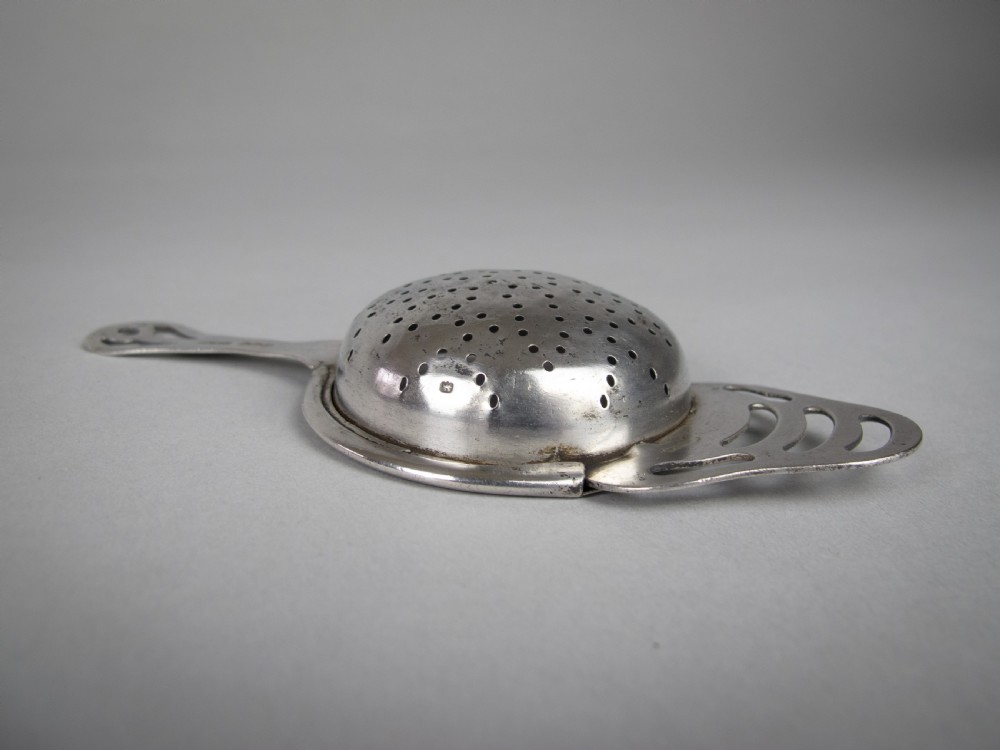 Sterling Silver Tea Strainer by Angora Silver Plate Co, Birmingham, 1932. View VIII