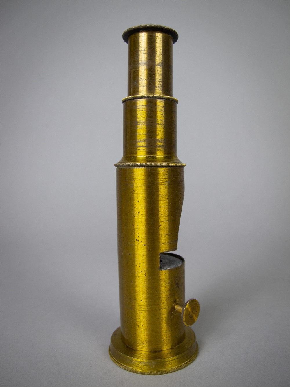 French Brass Field Microscope With Original Box & Slides, c.1880-90. View VII