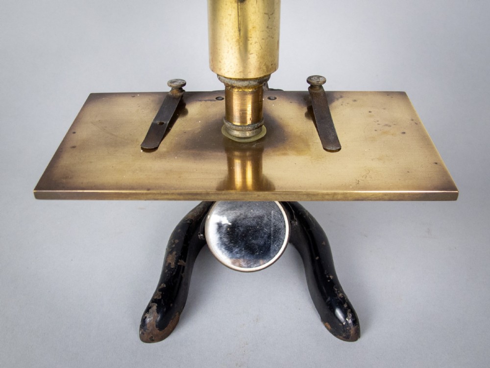 Ernest Leitz Wetzlar Brass Monocular Microscope, c.1913. (Serial No. 163721) View III