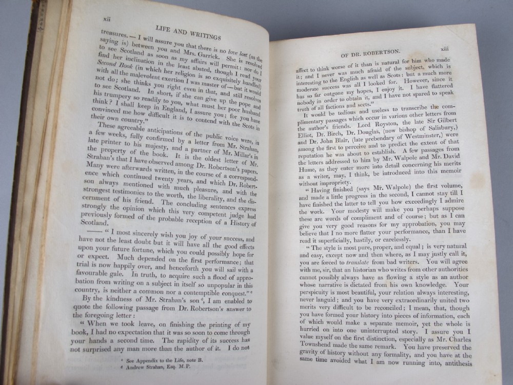 1827 The Works Of William Robertson: The History Of Scotland - Two Volumes. View X
