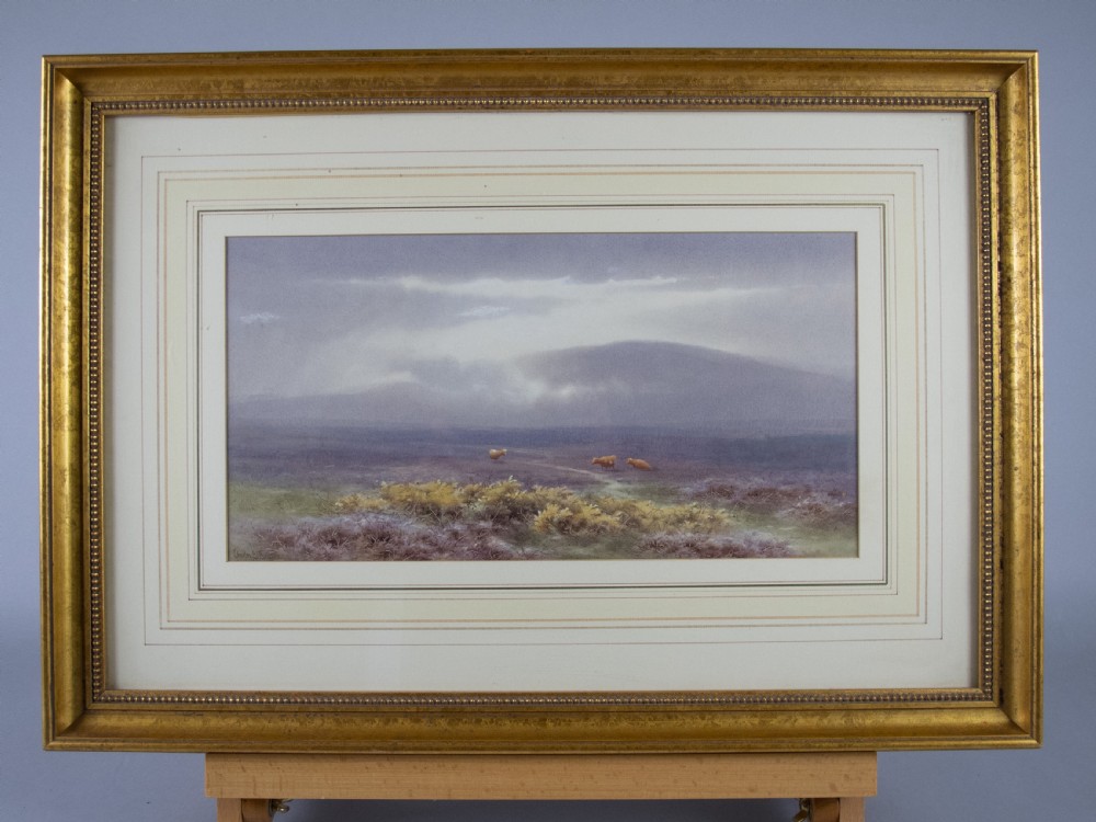 Charles Edward Brittan Jnr (1870-1949), 'A View of Dartmoor'. Signed Watercolour.