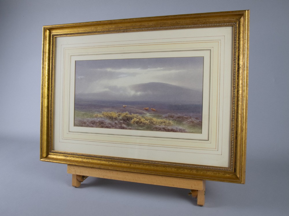 Charles Edward Brittan Jnr (1870-1949), 'A View of Dartmoor'. Signed Watercolour. View II