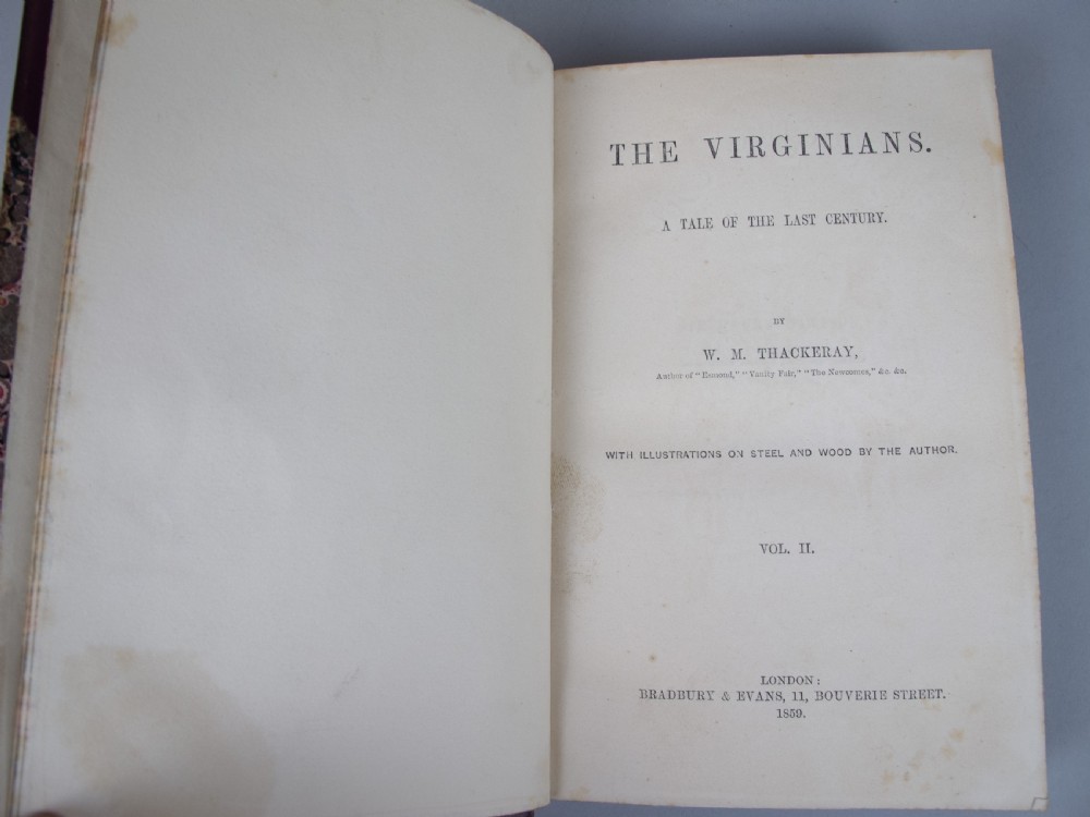 1858-59 The Virginians by W. Thackeray. First Issue, First Edition. 2 Vol. View V
