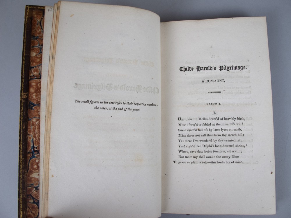 1812 Childe Harold's Pilgrimage, A Romaunt: And Other Poems by Lord Byron. 2 Vol. View IX
